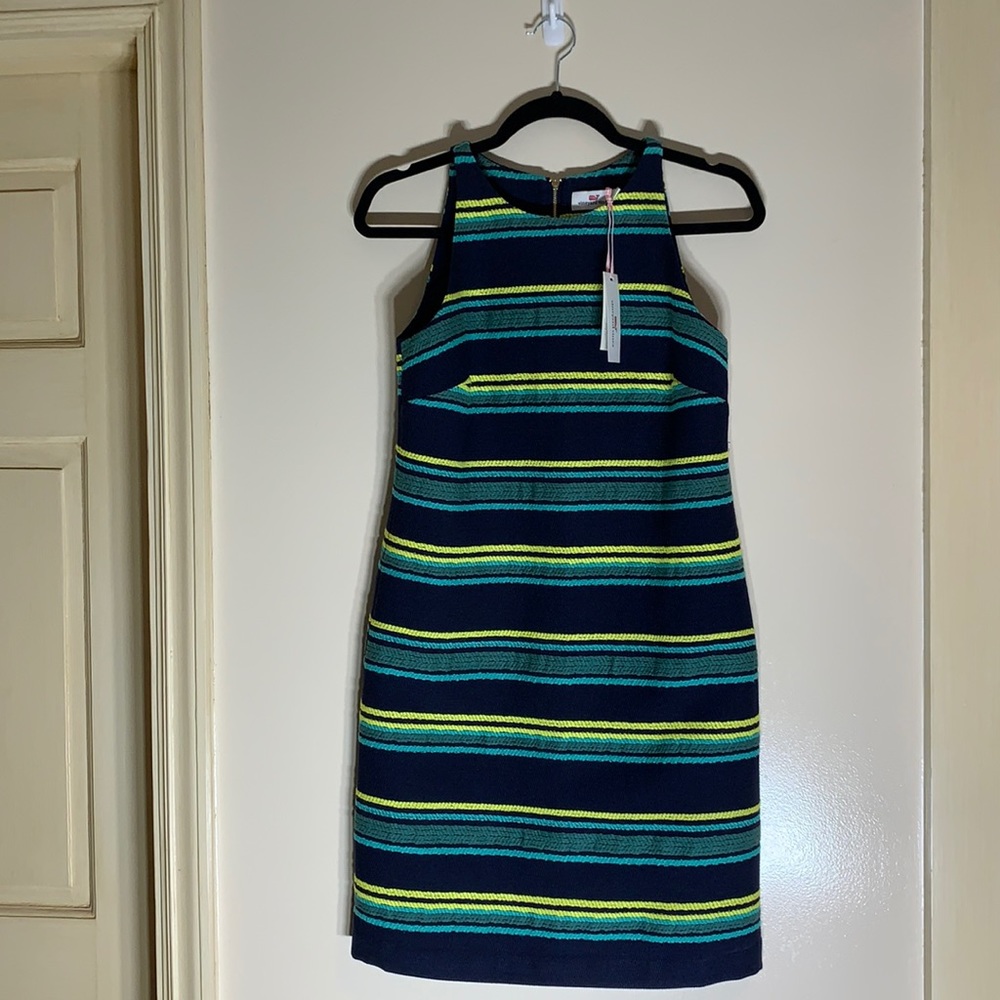 Vineyard Vines Striped Jacquard Shift Dress NWT